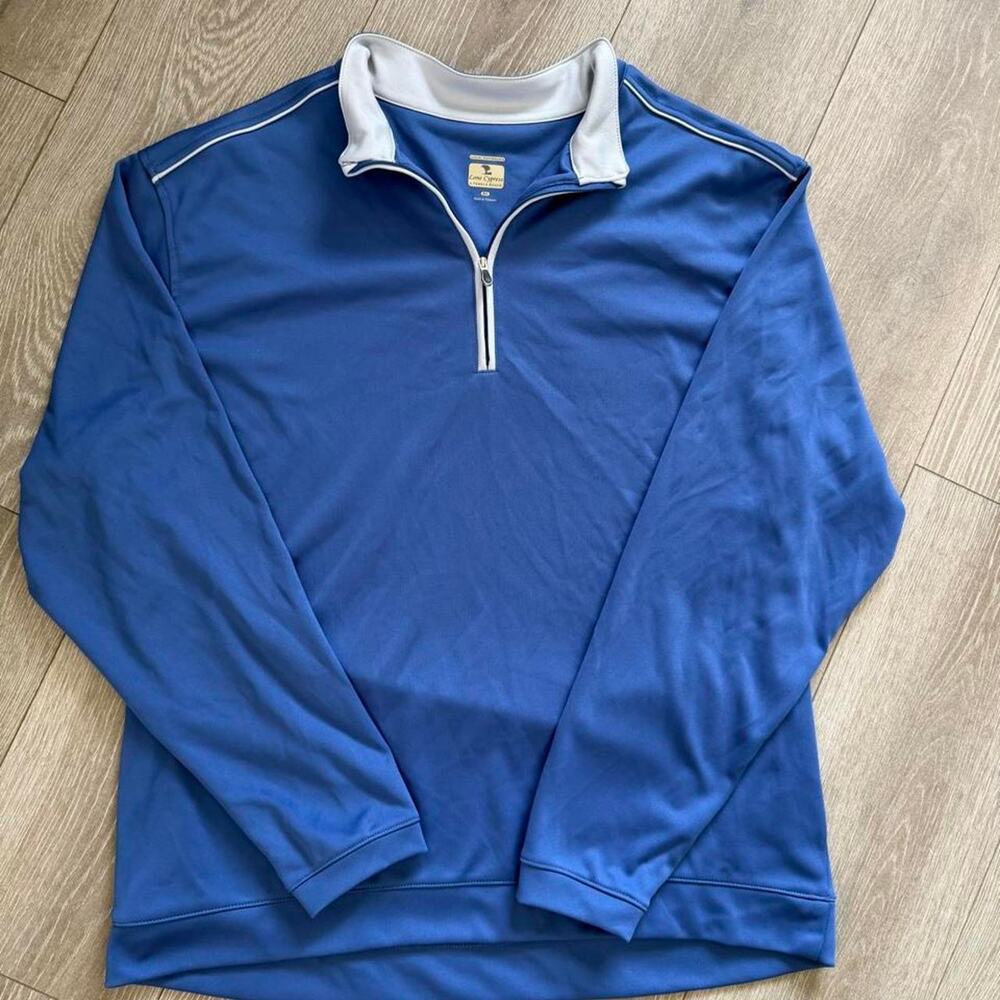 Luxury performance blue quarter zip